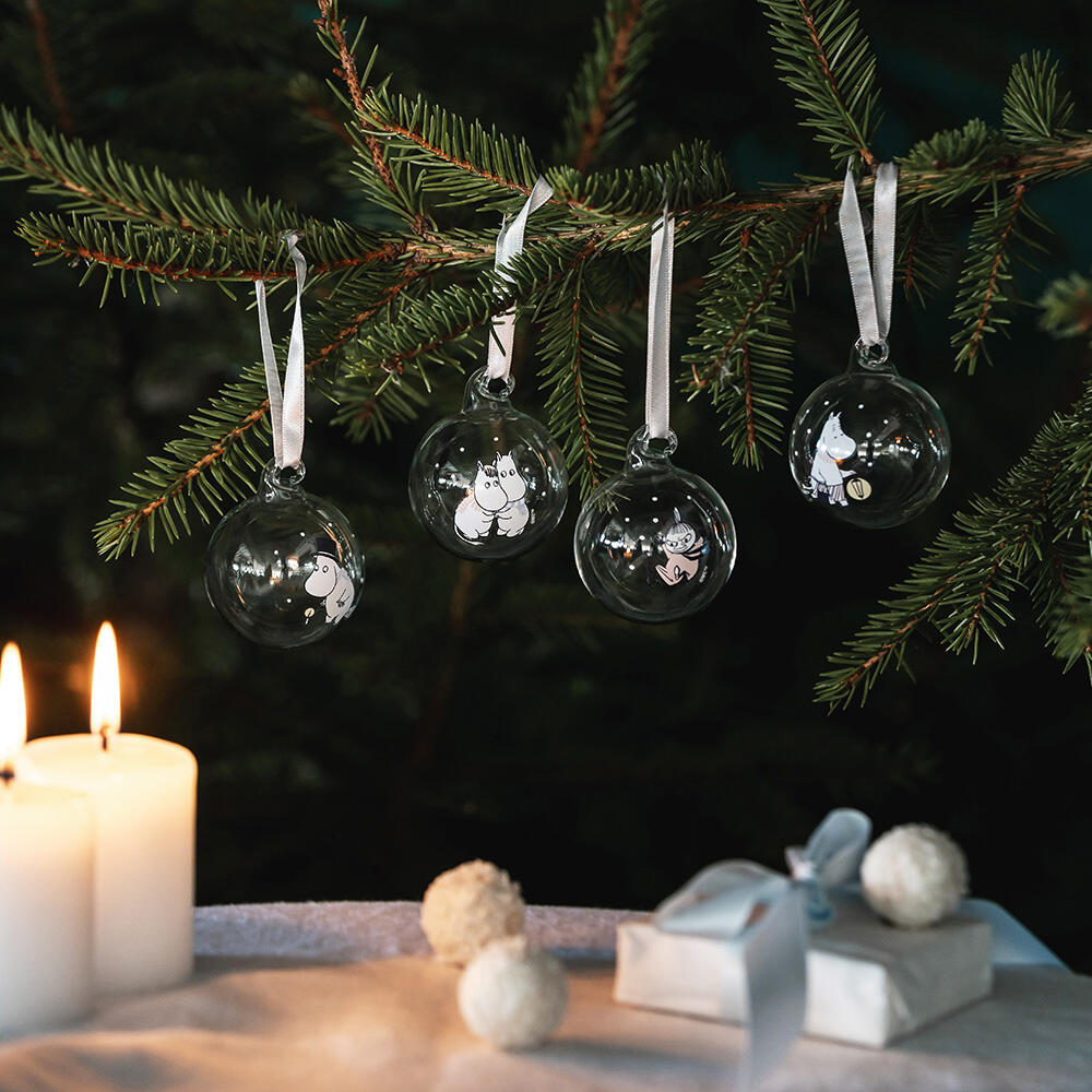 Mummi julekuler 4 stk, La det snø