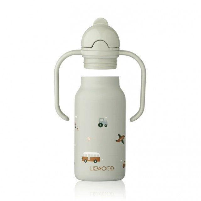 Kimmie Drikkeflaske m/håndtak 250ml, Vehicles/Dove Blue