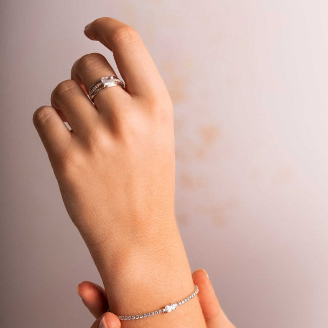 Roma armbånd i sølv med zirkonia