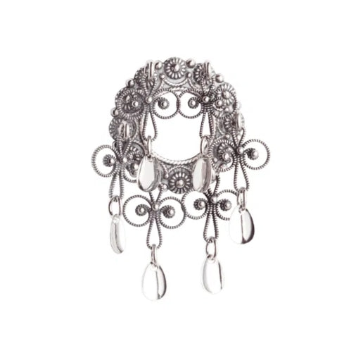 Barnesølje med filigranheng, oksidert