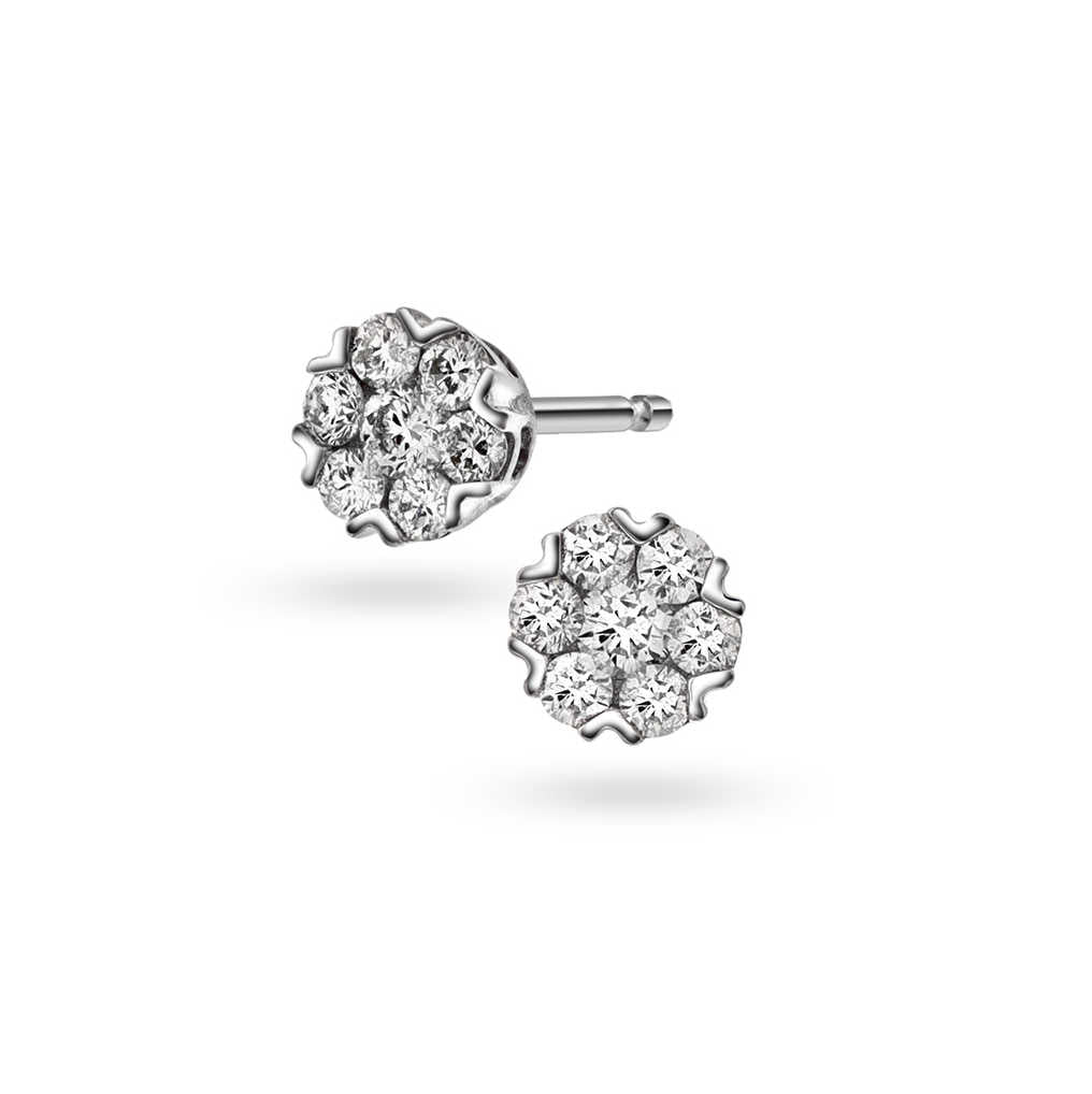 Øredobber i gull med diamanter 0,20 ct WP