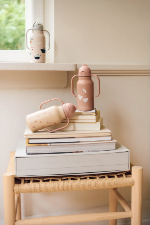 Kimmie Drikkeflaske m/håndtak 250ml, Sweethearts / Pale tuscany