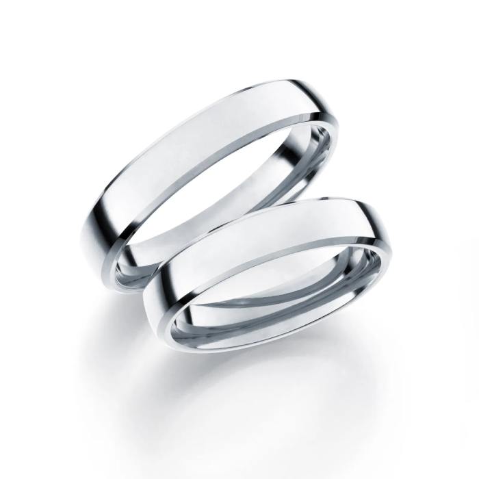 Giftering i hvitt gull, 4 mm