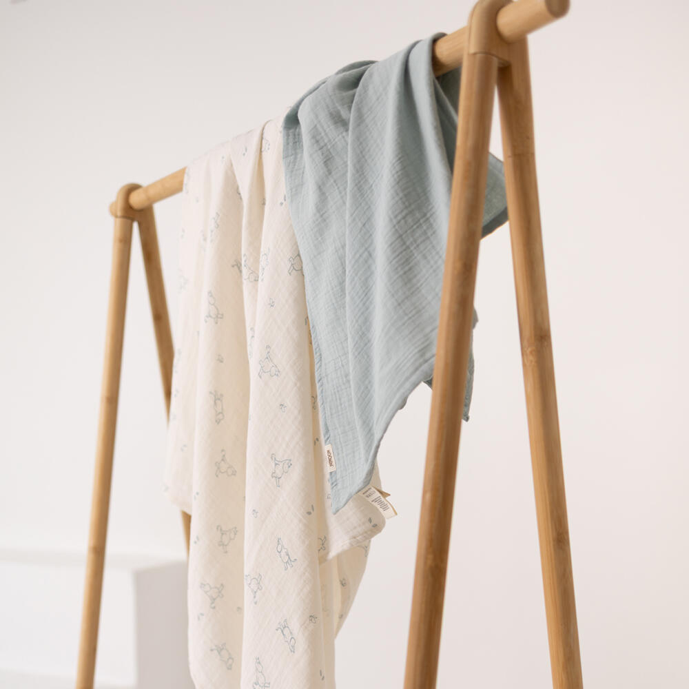 Mummi babyteppe blå, 120x120cm