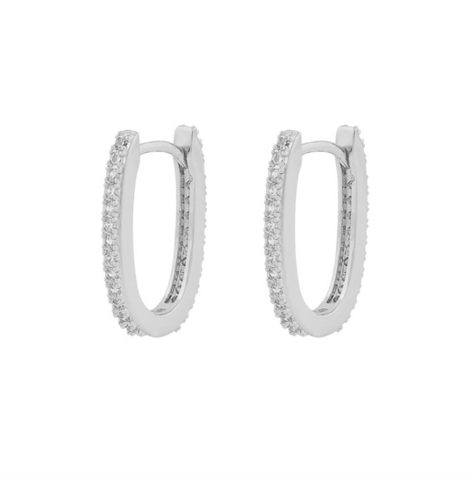 HONEY SMALL OVAL FORSØLVET ØREDOBBER