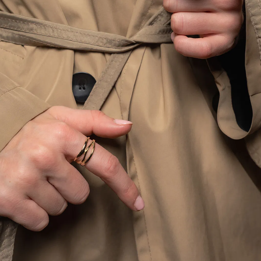 VIBE RING I FORGYLT SØLV