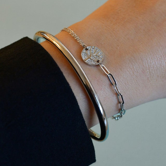 Sølv armlenke Livets Tre - 17+3 cm