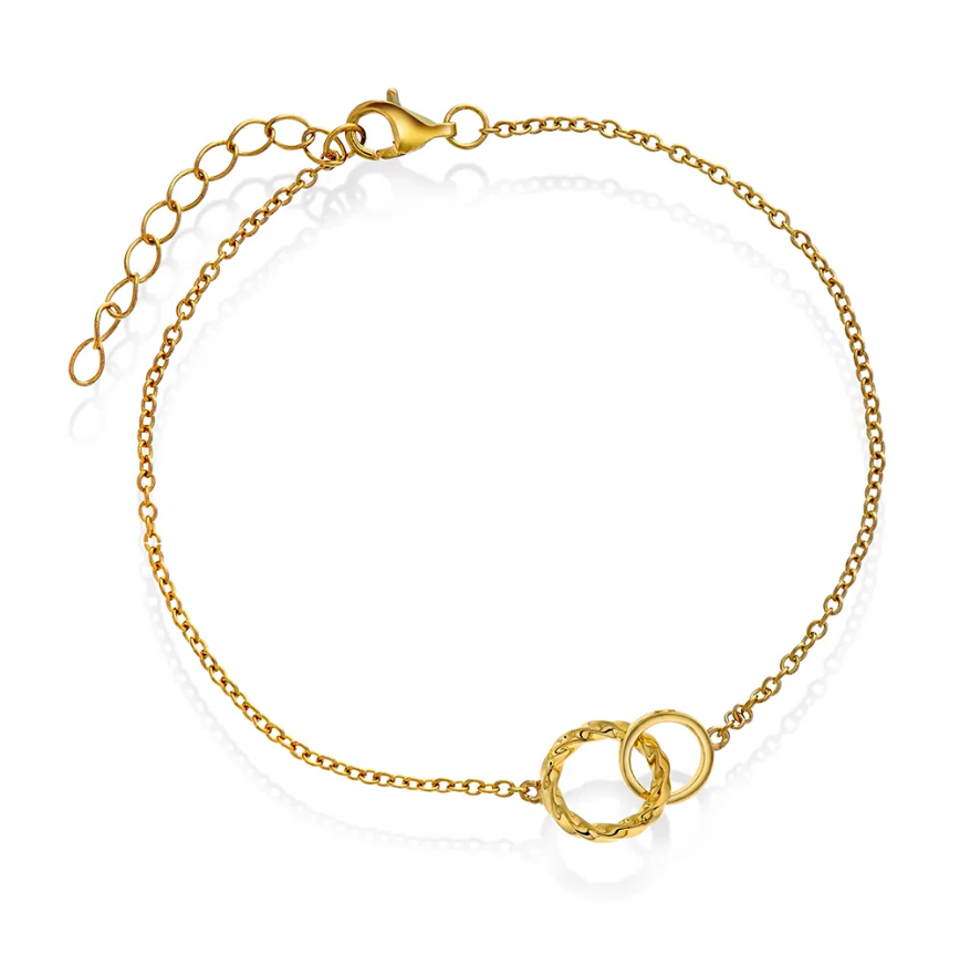 Armbånd i forgylt sølv