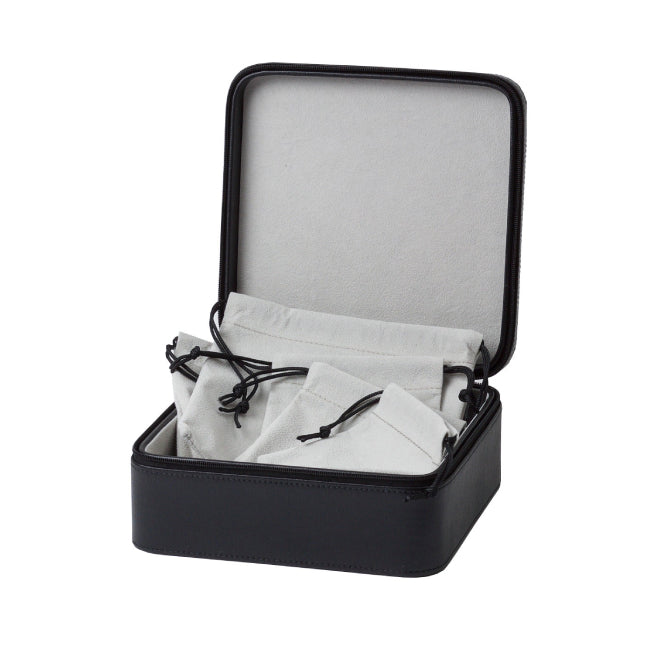 Bunadskrin i sort imitert skinn