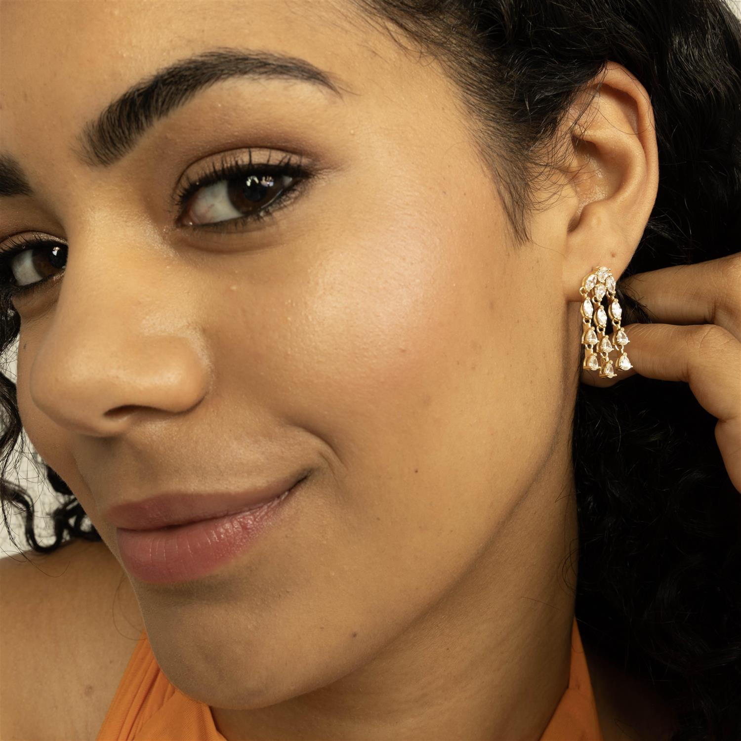 Louisa øredobber i sølv med zirkonia