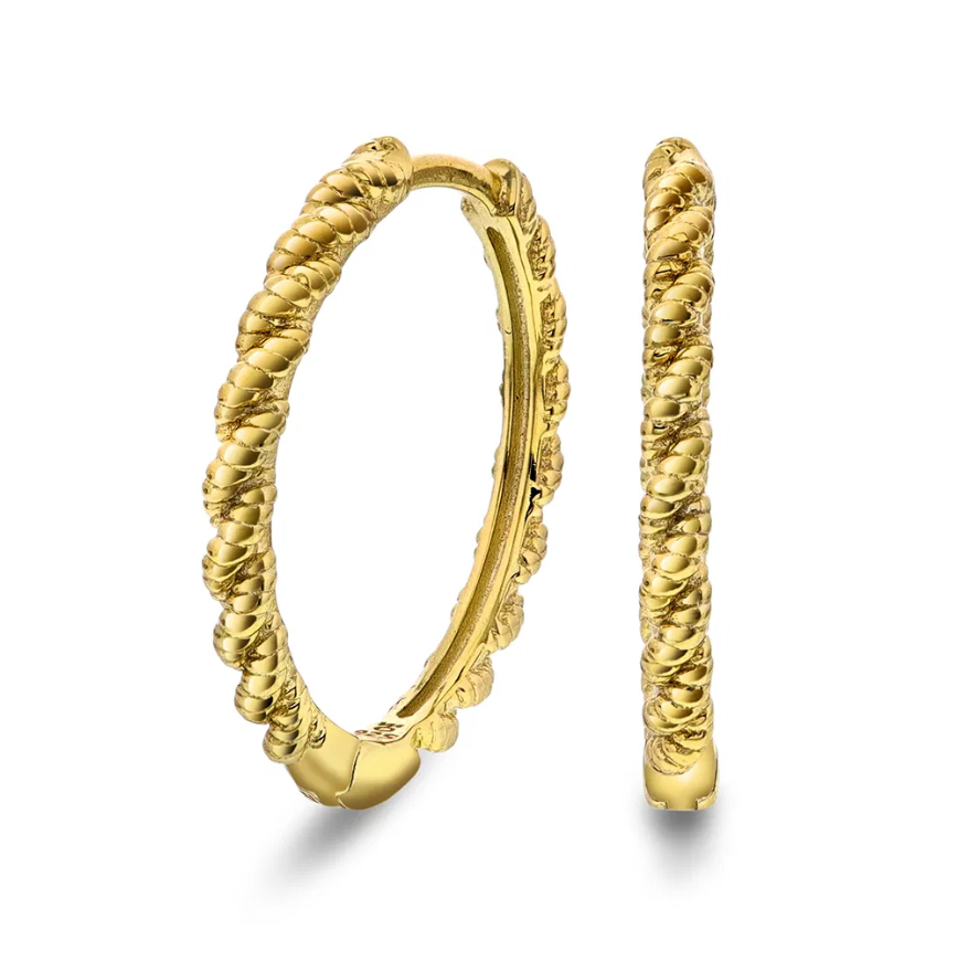 Øreringer i forgylt sølv