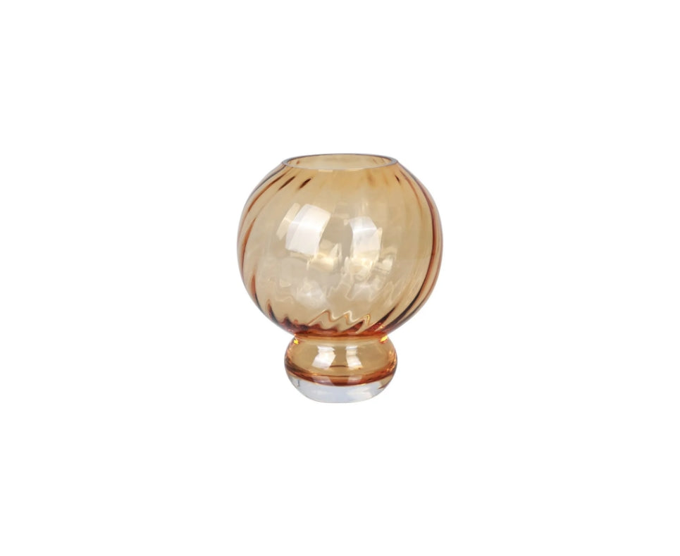 Meadow Swirl Vase Small, Amber