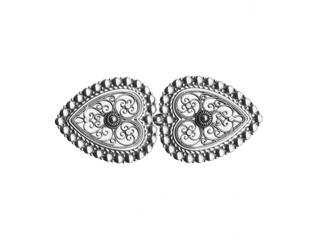 Fjordsylv Beltespenne til skinnlist med kruser, oksidert