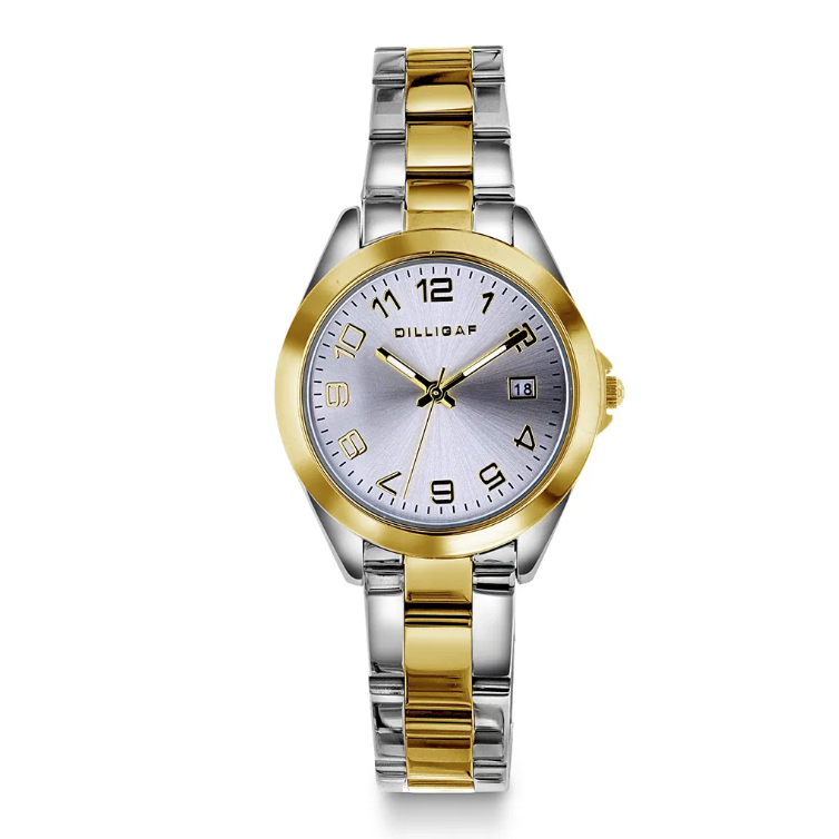 KLOKKE MED BICOLOR STÅLLENKE