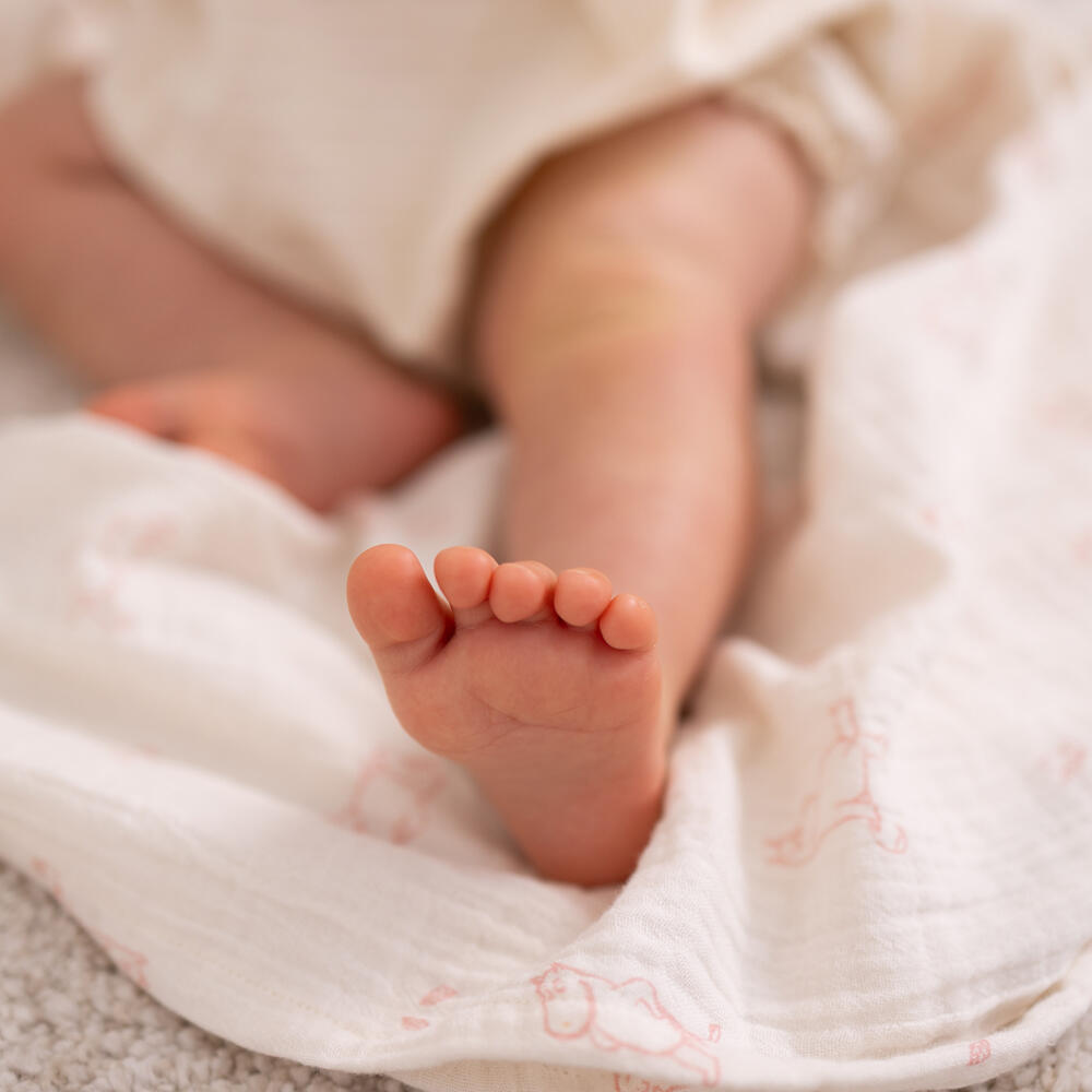 Mummi babyteppe rosa, 120x120cm