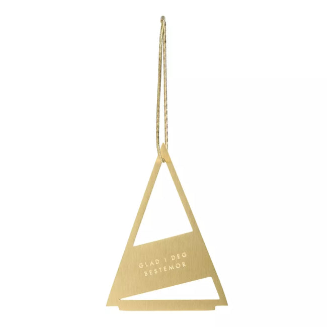 Juletrepynt Bestemor, 14K gullbelagt