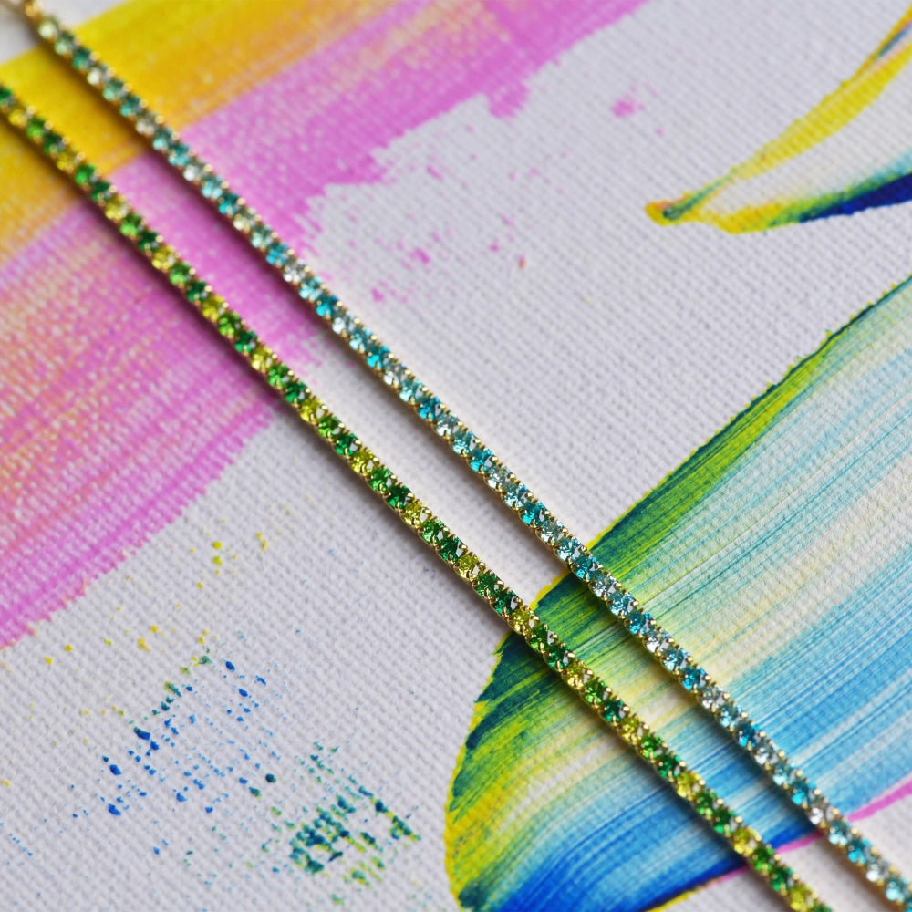 Armbånd i forgylt sølv, Grønn