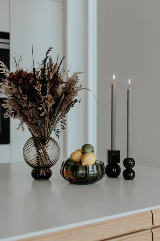 Meadow Swirl Vase Small, Topaz