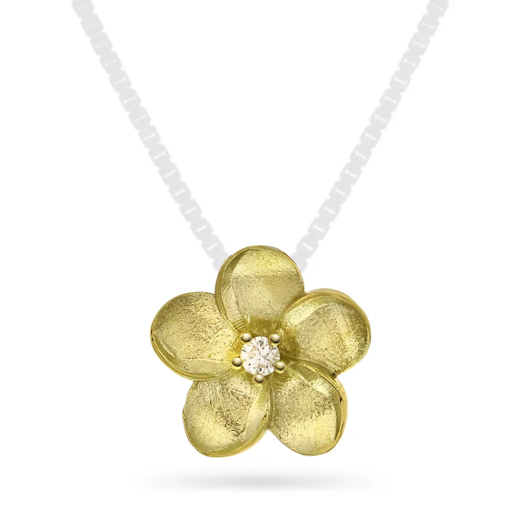 Smykke i gull med diamant 0,03ct WSI