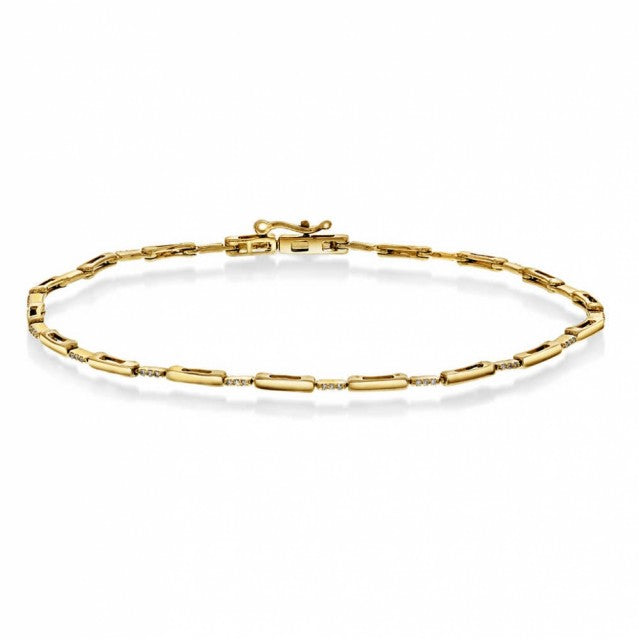 Armbånd i gull med diamanter 0,10 ct WP
