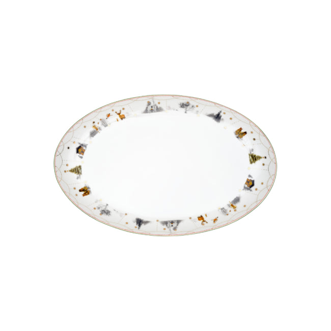Julemorgen Story ovalfat, 39 cm