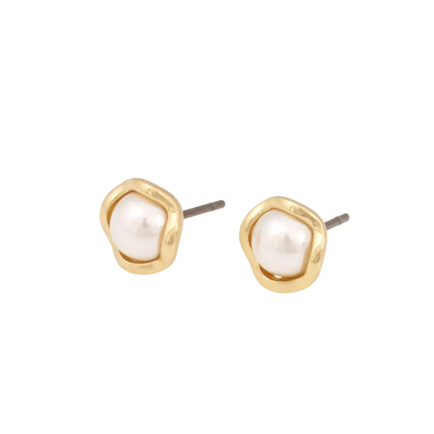 Kitty Pearl øredobber, forgylt