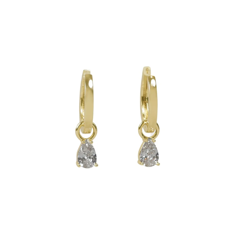 Trinity Drop Øreringer med zirkonia, Clear