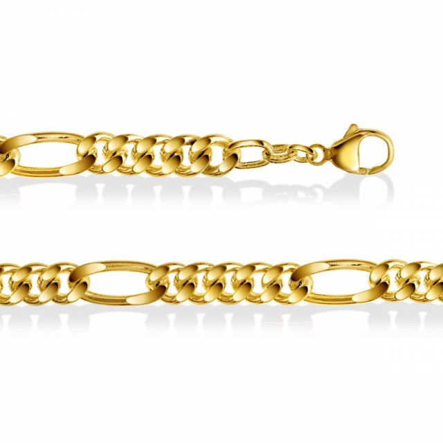 Figaro armbånd i forgylt sølv, 6 mm