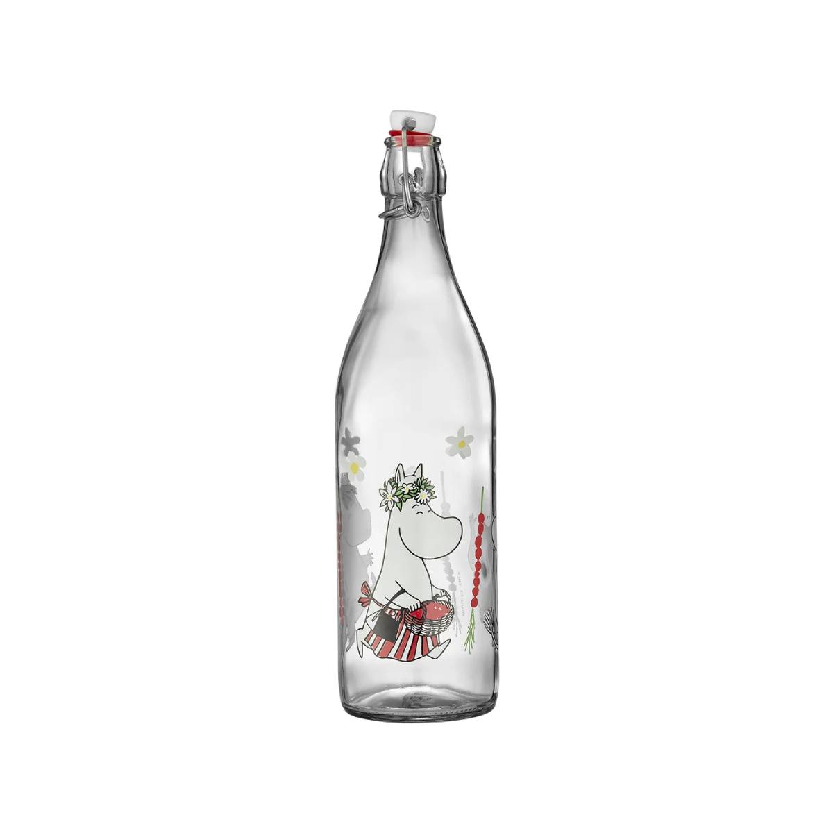 Mummi glassflaske 1 L, Jordbær