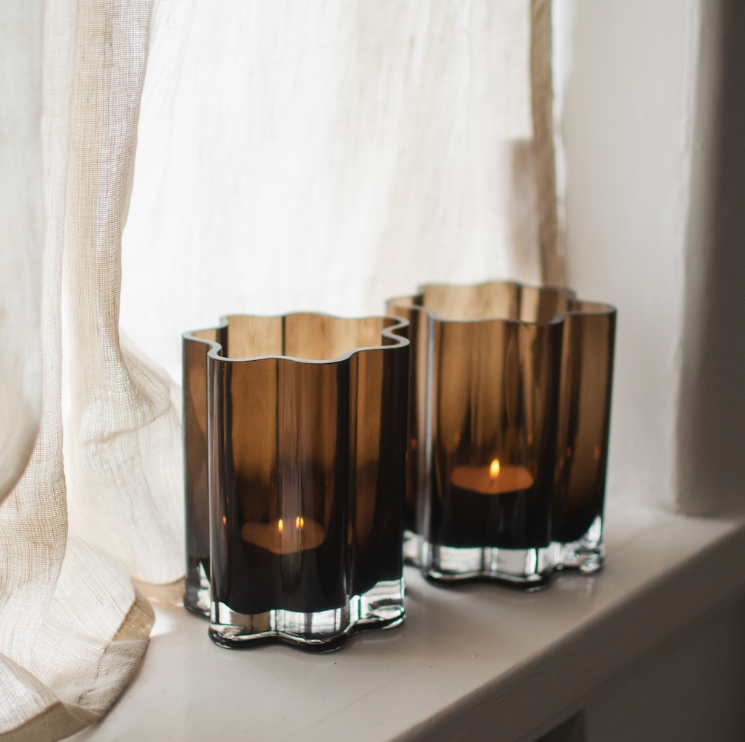 Filter lyslykt i glass, Brown