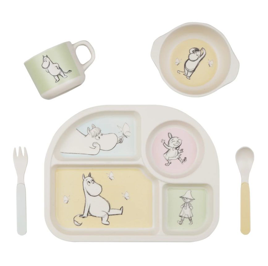 Mummi spisesett i melamin, 5 deler