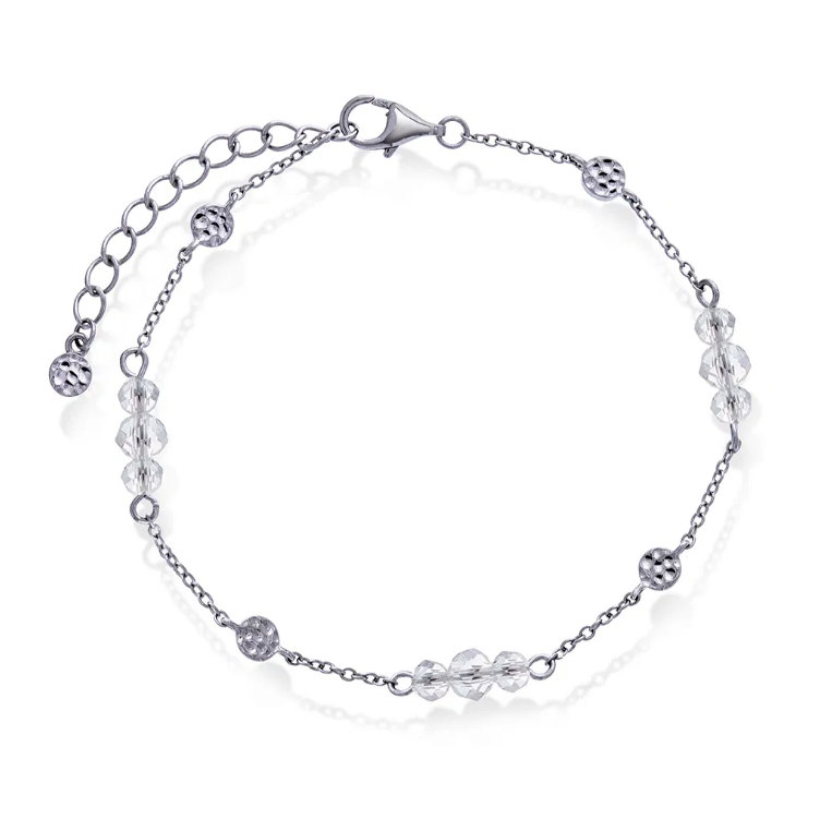 Fairy armbånd i sølv, Blanke Krystaller