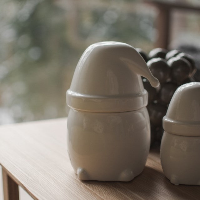 Eating Santa Large, Shiny White