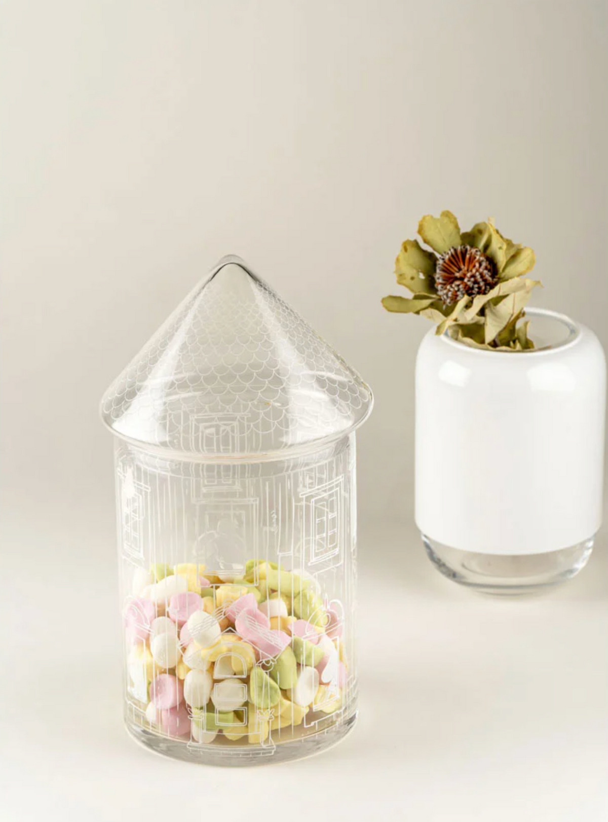 Mummi Glasskrukke med lokk, Mummihuset