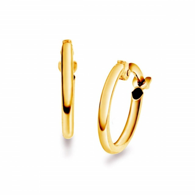 Øreringer i gull, 10 mm