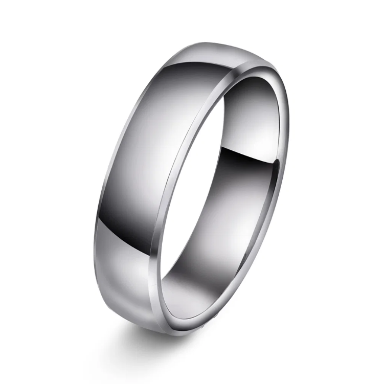 Giftering i hvitt gull, 5 mm