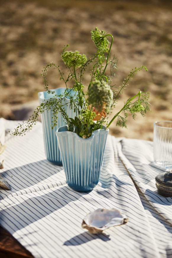 Kähler Hammershøi Unfold Vase Blå, H16,5