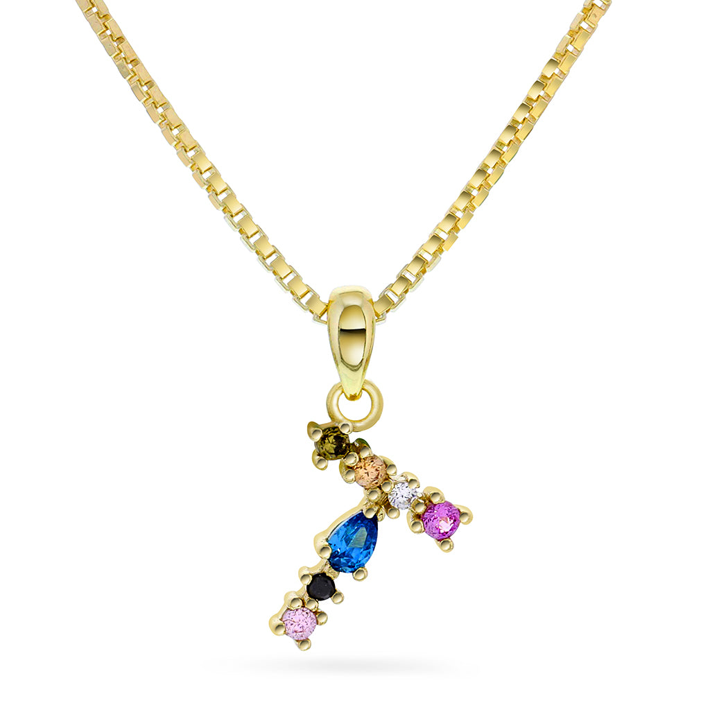 SMYKKE I SØLV MED ZIRKONIA BOKSTAV T