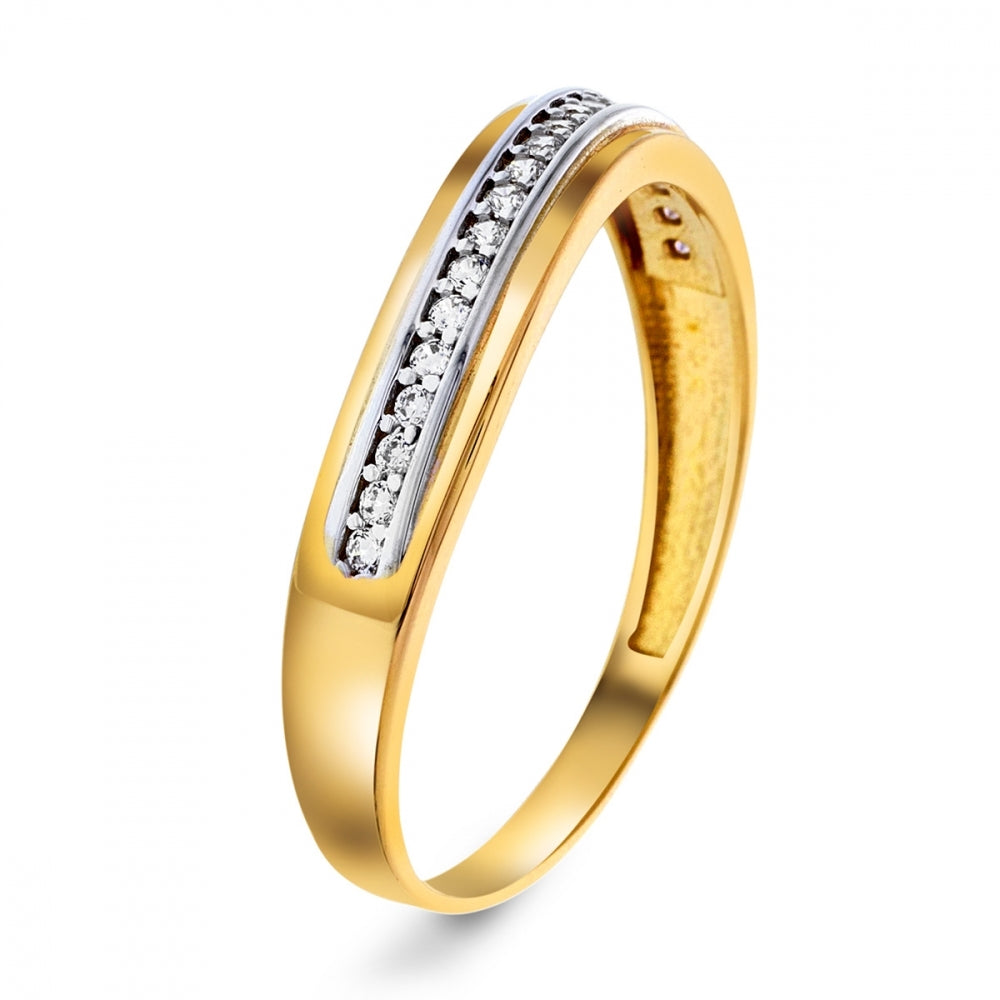 Ring i gull med zirkonia