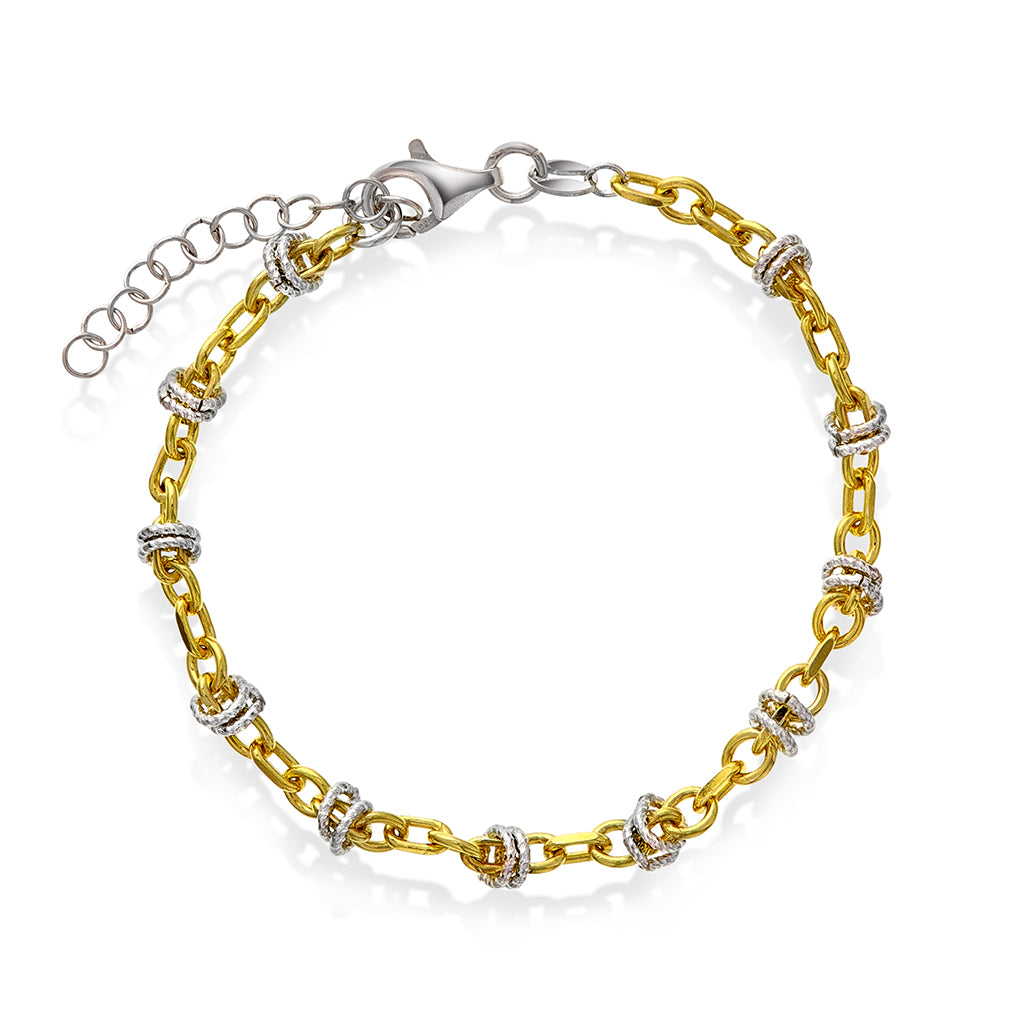 Candy Armbånd i sølv, to-farget