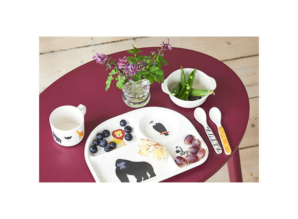 Barbo Toys Safari spisesett i melamin, 5 deler
