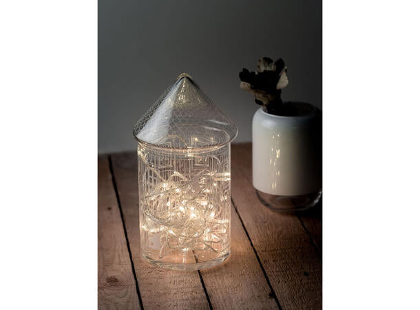 Mummi glasskrukke med lokk 15x30cm, Mummihuset