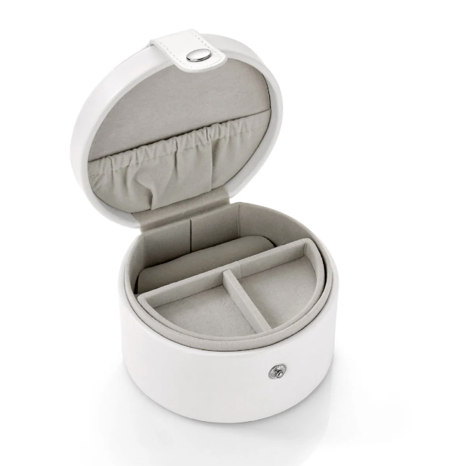 Smykkeskrin i kunstig skinn, hvit