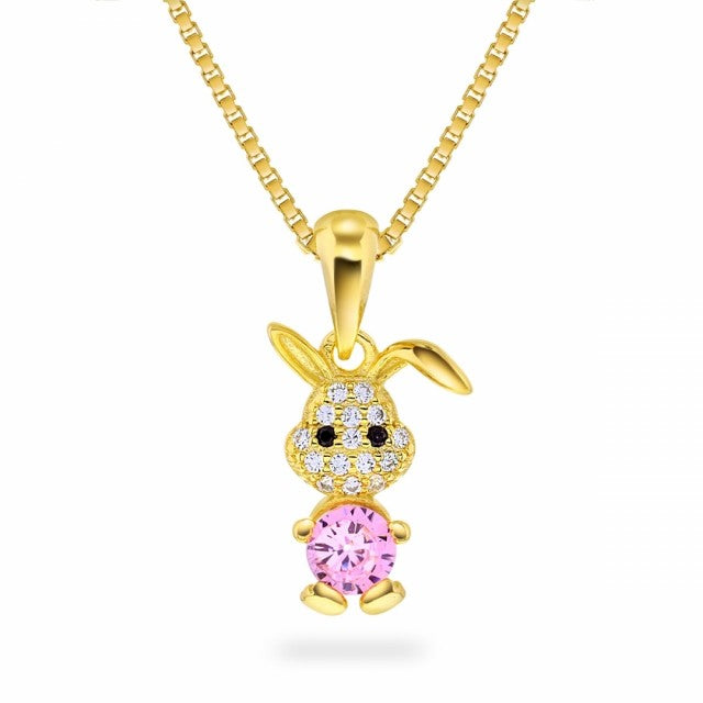 Pia & Per SMYKKE I SØLV MED KANIN OG ZIRKONIA