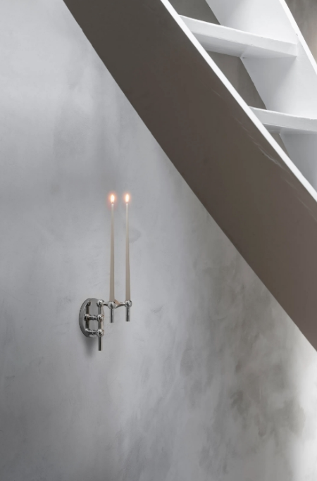 Vegghengt Lysestake, Krom