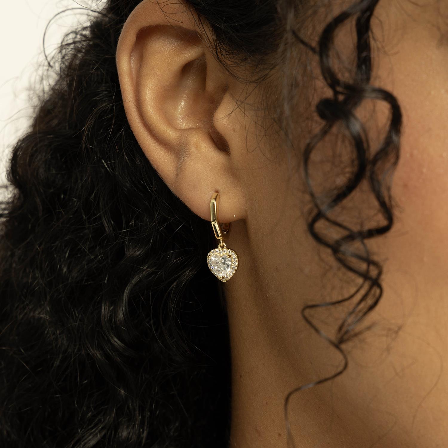 Nea øreringer sølv med blank zirkonia