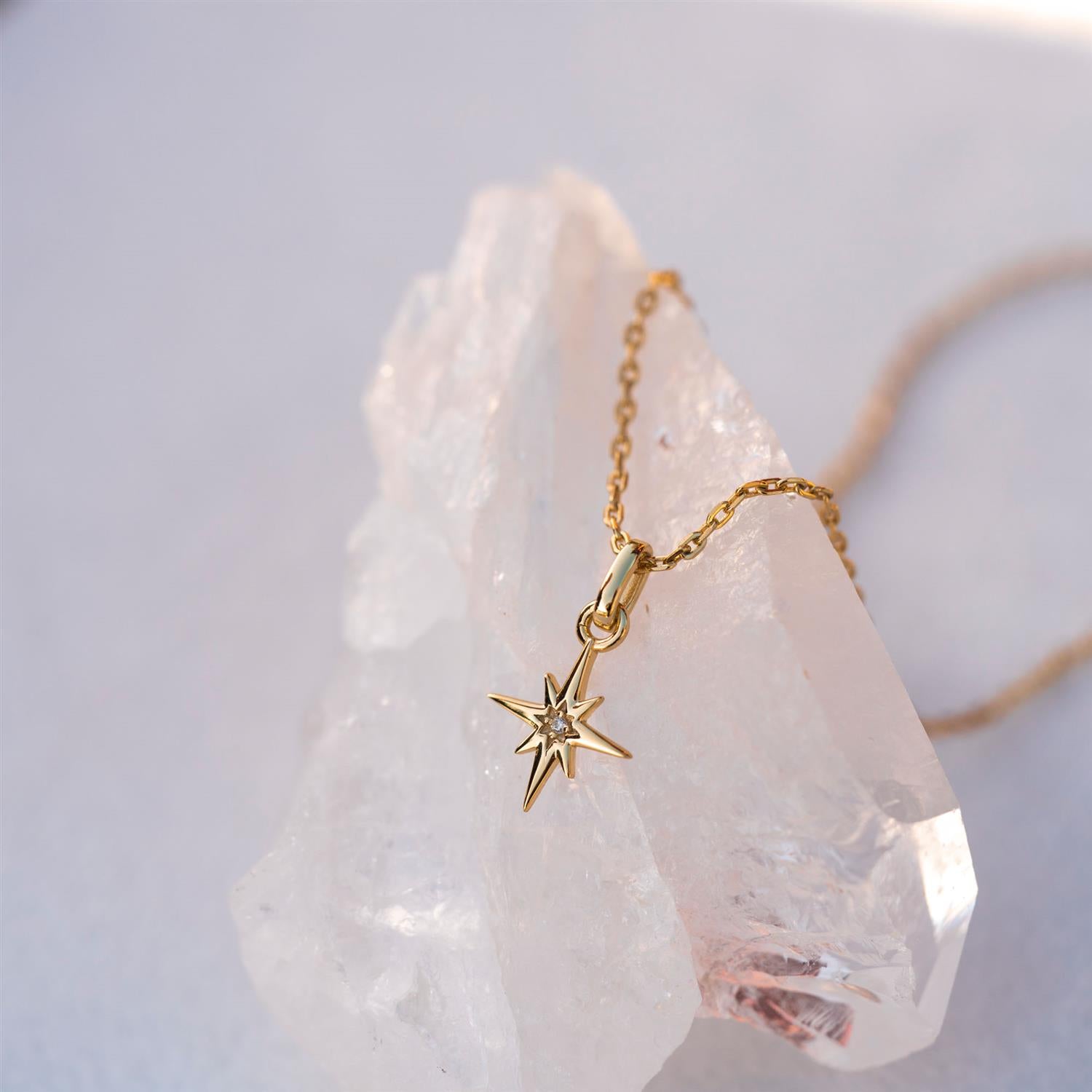 GUIDING STAR SMYKKE SØLV, ROSENKVARTS