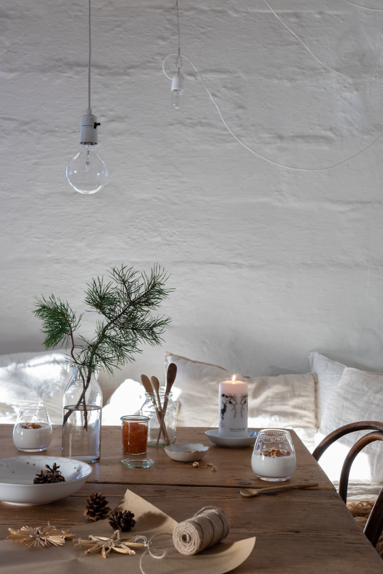 Wik & Walsøe Julemorgen Girlander Serveringsbolle, 22 cm