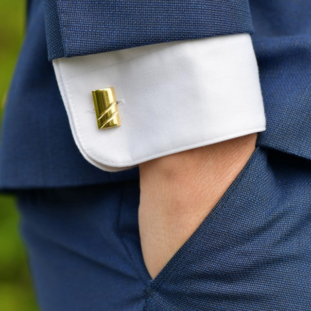 Mansjettknapper i forgylt sølv