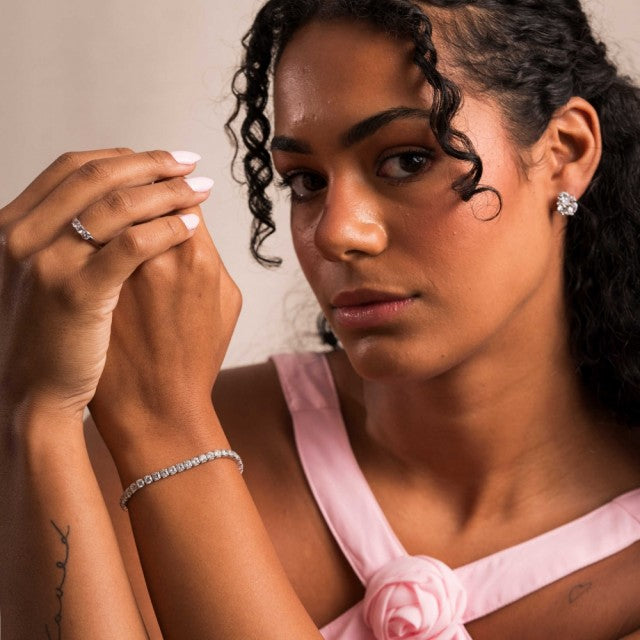 Farah armbånd i sølv med zirkonia